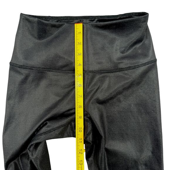 Zella High Waisted Black Metallic Dot Print Leggings Womens Size Small - Picture 7 of 8
